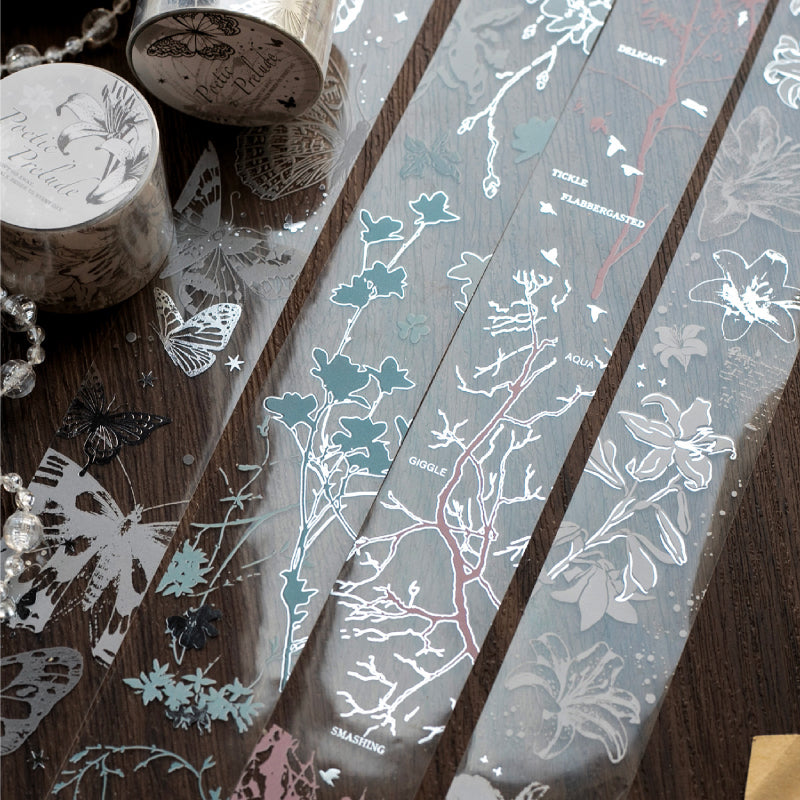 Prelude Poems Series Silver Stamping PET Tape