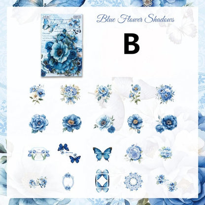 Vintage Floral Sticker Set – 20 Pieces