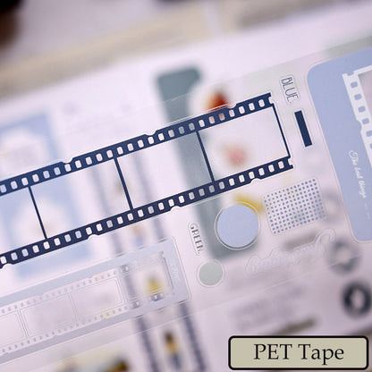 Whole Roll 8cm*5m Color frame Die Cutting Washi/PET Tape