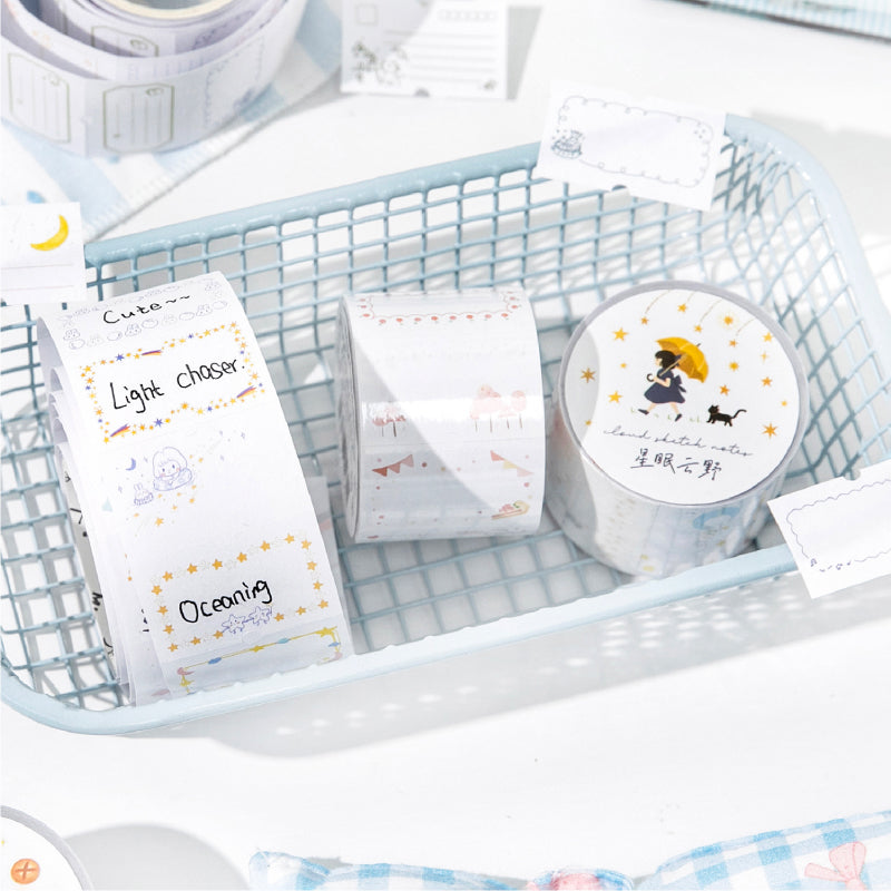 Sweetheart Imprint Series Die Cutting Writing Paper Tape featuring sweet designs for journaling, scrapbooking and collage
