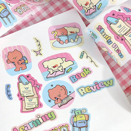Dun Dun Street Daily Series Die Cutting Washi Tape featuring street, and tree designs for journaling, scrapbooking and collage
