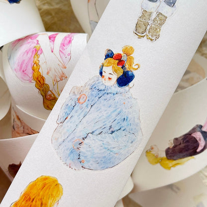Whole Roll 5cm*10m Little happiness Die Cutting Washi/PET/Fog PET Tape for journaling, scrapbooking and collage