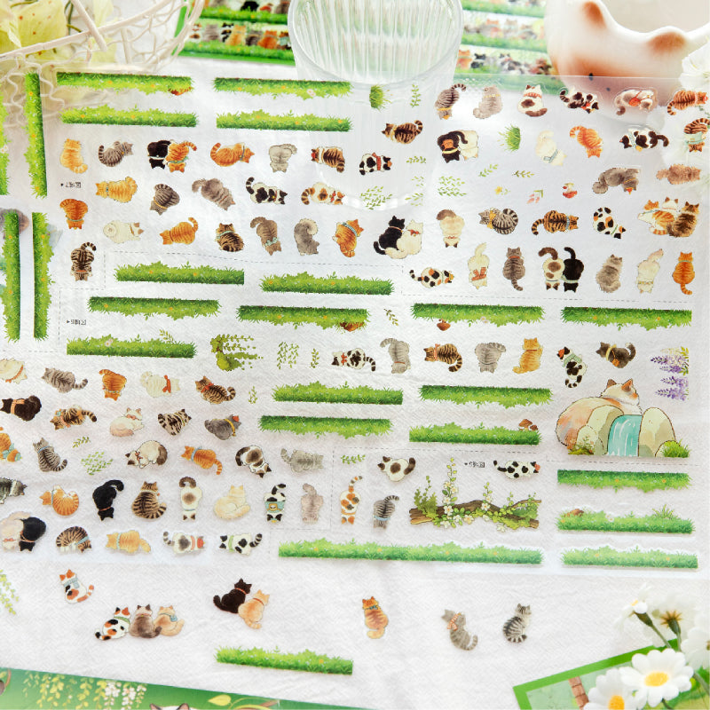 Cat Fantasy Adventure Series 3D Sticker featuring fantasy, and cat designs for journaling, scrapbooking and collage