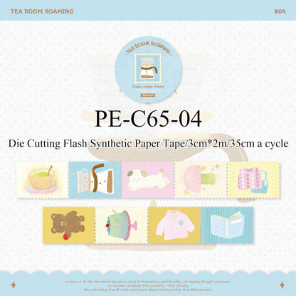 Tea Room Tour Series Die Cutting Flash Synthetic Paper Tape