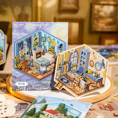 Mini Landscape Series 3D Sticker Book featuring book designs for journaling, scrapbooking and collage