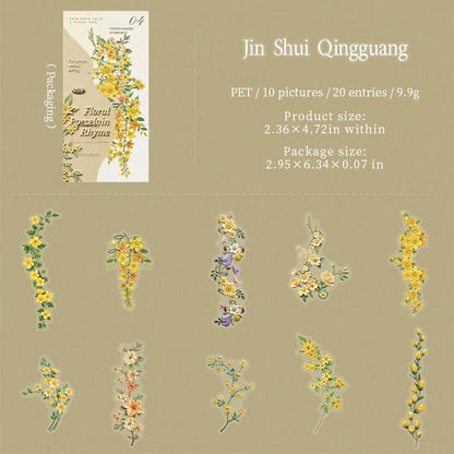 Porcelain Blossom Branch Sticker Pack