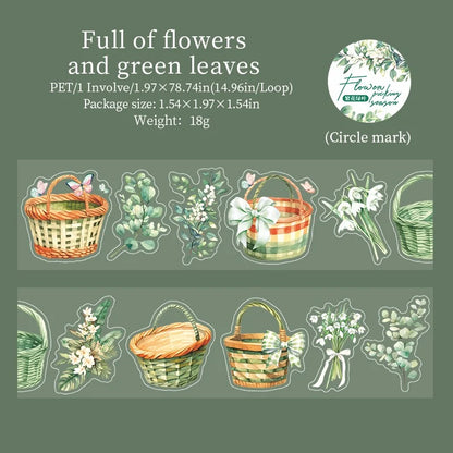 Blooming Season Flower Basket PET Tape