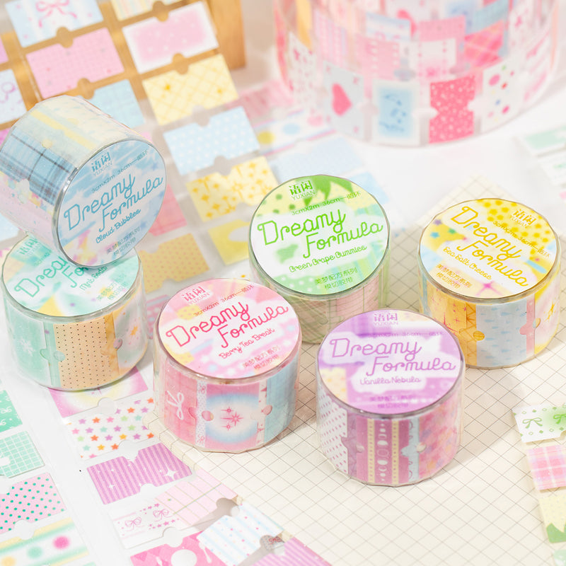 Dream Recipe Series Die Cutting Flash Self-adhesive Tape featuring dream designs for journaling, scrapbooking and collage