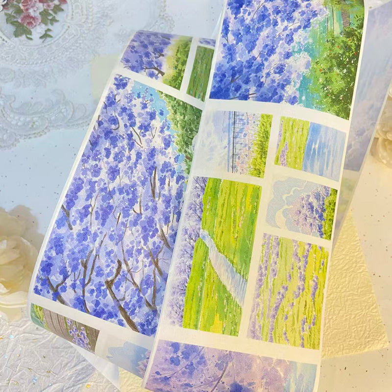 Whole Roll 10cm*4.59m Jacaranda appointment Washi Tape for journaling, scrapbooking and collage