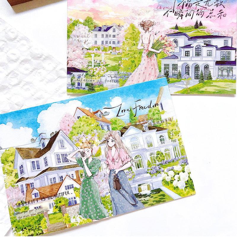 Whole Roll 7.5cm*5m Spring Secret Garden Die Cutting Washi/PET Tape featuring garden, spring, and secret designs for journaling, scrapbooking and collage