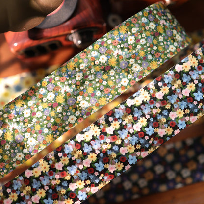 4.2cm*100cm Retro Floral Print Washi Tape featuring floral, and retro designs for journaling, scrapbooking and collage
