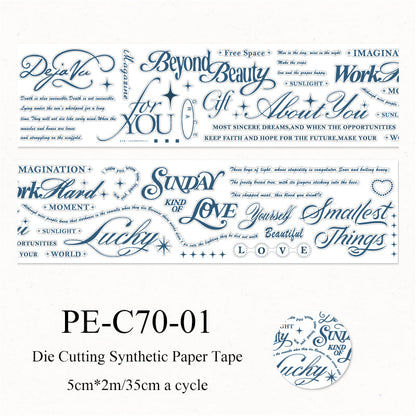 Slow writing series Die Cutting Synthetic Paper Tape