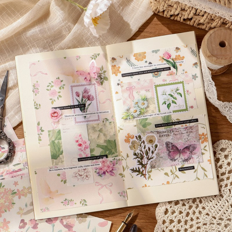 Seasonal Flower Letter Material Book