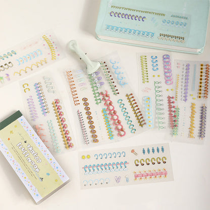 Line Flannel Shop Series Sticker Book featuring book, and shop designs for journaling, scrapbooking and collage