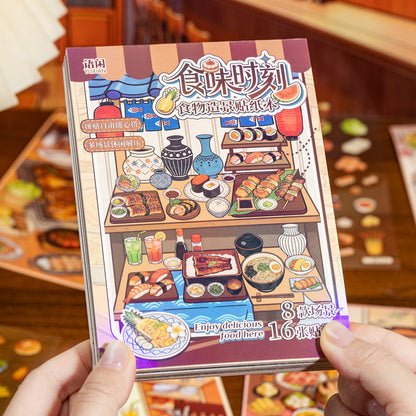Flavor Moments Series 3D Sticker Book featuring book designs for journaling, scrapbooking and collage