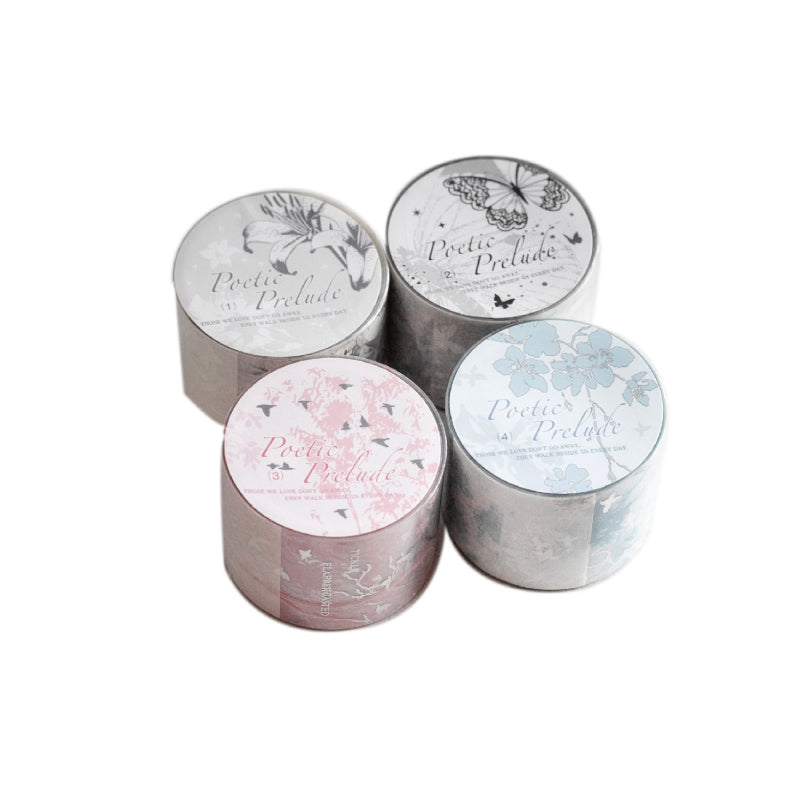 Prelude Poems Series Silver Stamping PET Tape