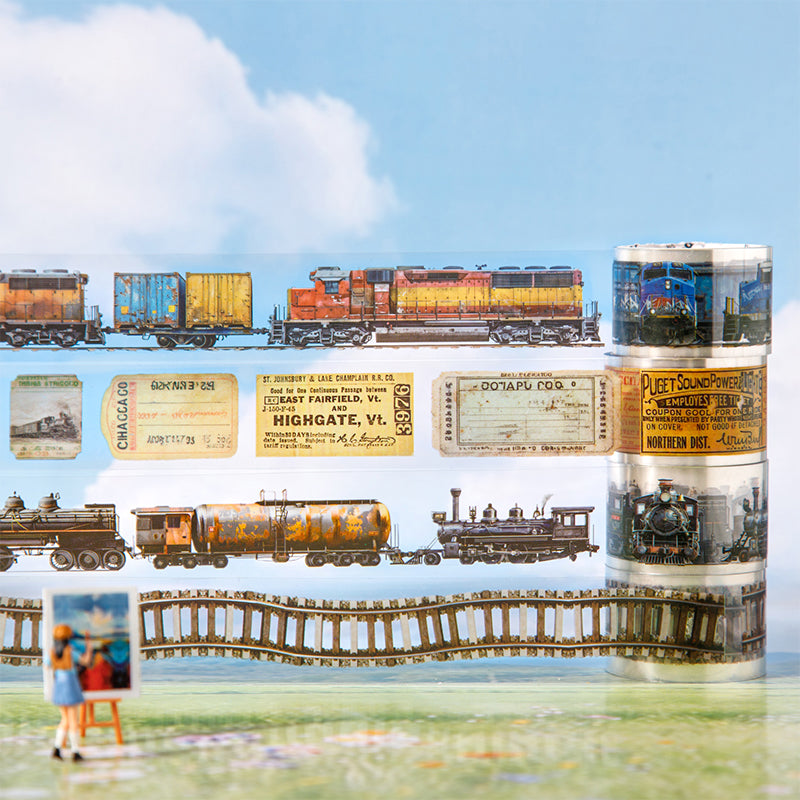 Railway travels series PET Tape for journaling, scrapbooking and collage