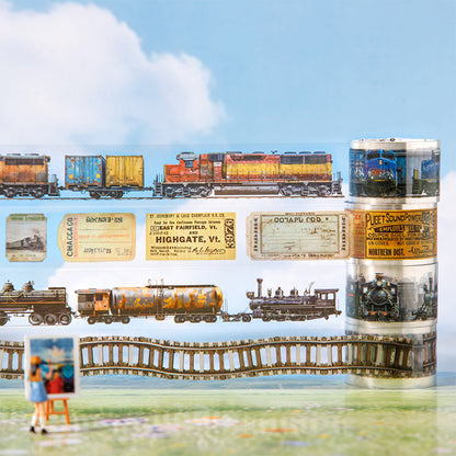 Railway travels series PET Tape for journaling, scrapbooking and collage
