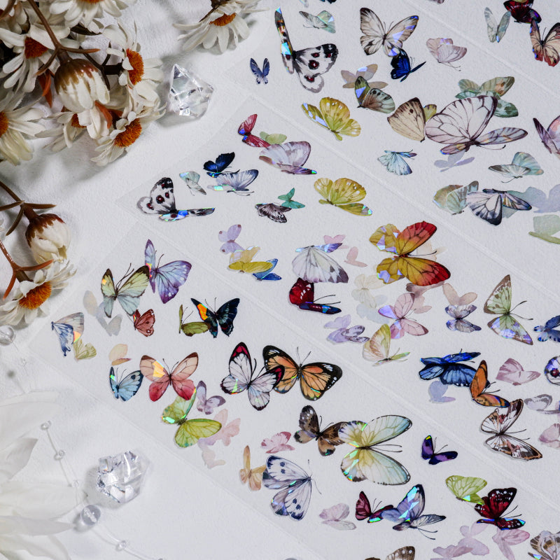 6cm*85cm Little Butterfly Shell Light PET Tape