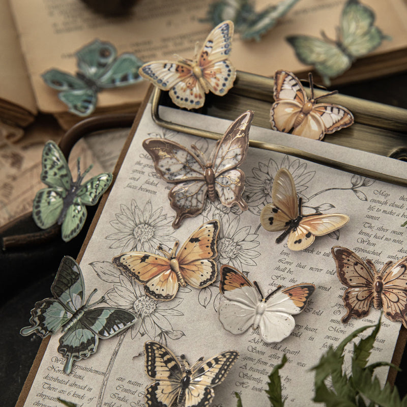 Butterfly Ceramic Gallery Series Sticker featuring butterfly designs for journaling, scrapbooking and collage
