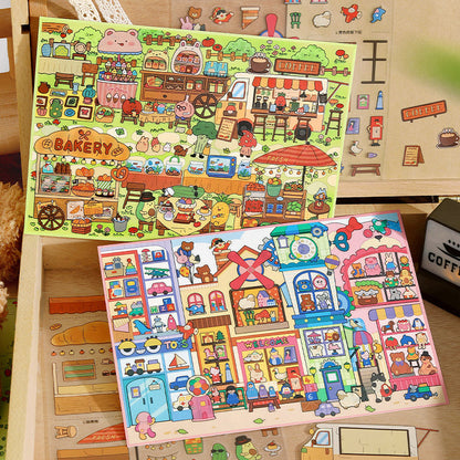 Fantasy World Park Series 3D Sticker featuring fantasy designs for journaling, scrapbooking and collage