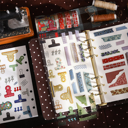 Needle Thread Series Die Cutting PET Tape for journaling, scrapbooking and collage