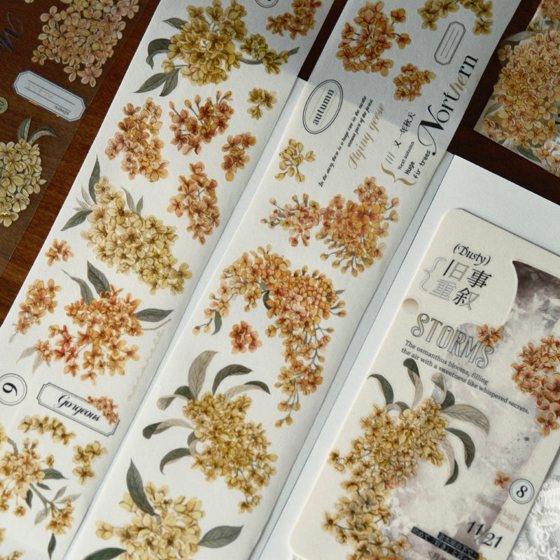 6cm*150cm Flower Language Die Cutting Washi/PET Tape