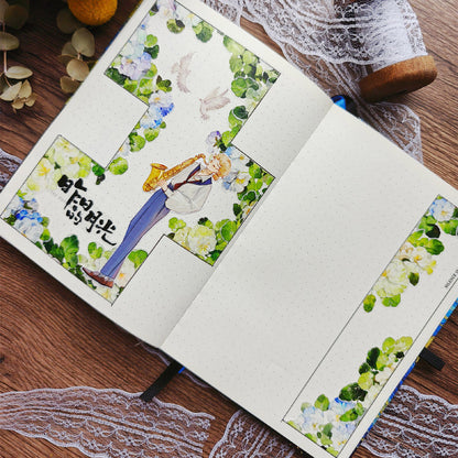 Whole Roll 5cm*5m Small Lobelia Die Cutting Washi/PET Tape for journaling, scrapbooking and collage