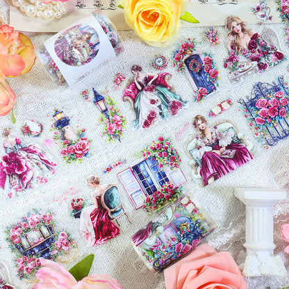 Blooms delight the senses PET Tape featuring light designs for journaling, scrapbooking and collage