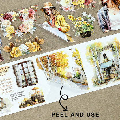 White Birch Quotes Tape Set featuring white designs for journaling, scrapbooking and collage