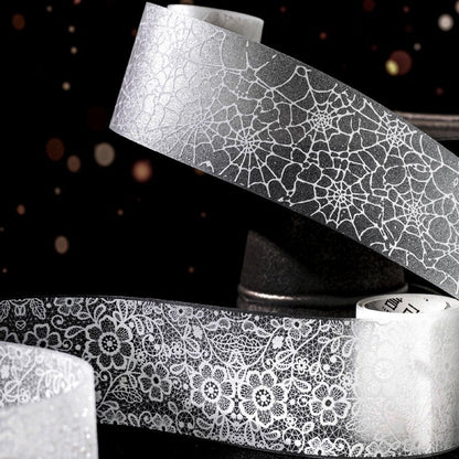White Mist Floral Note PET Tape