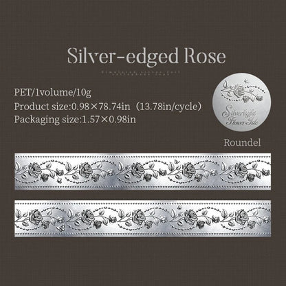 Silver Light Flower Island Foil PET Tape