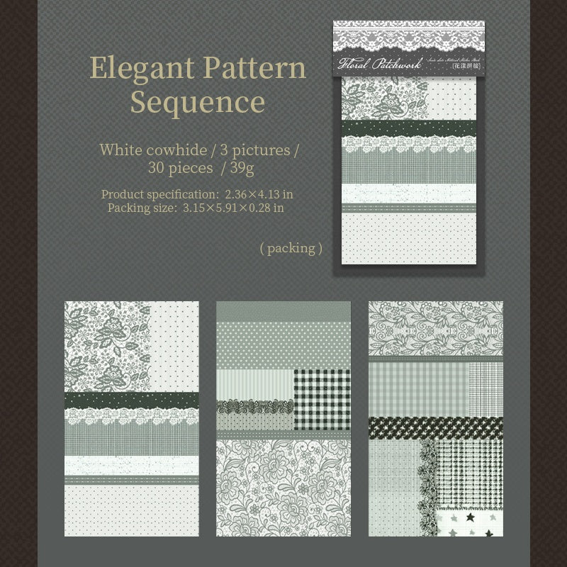Floral Patchwork Lace Sticker Book