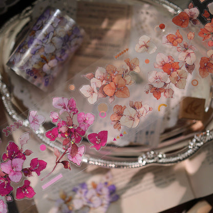 Triangle Flower Fragrance Die-Cutting Washi Tape - Sample 120cm