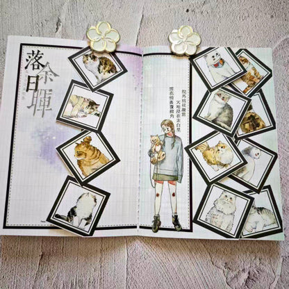 Whole Roll 3.5cm*10m kitty Die Cutting Washi/PET/Fog PET Tape for journaling, scrapbooking and collage