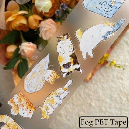 6cm*333cm Cat Home Die Cutting Washi/PET/Fog PET Tape