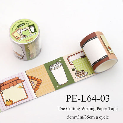 Seasonal Tales Series Die Cutting Writing Paper Tape