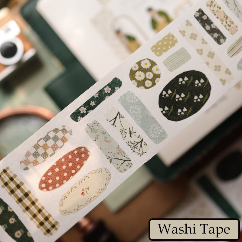 5cm*100cm Printed Floral Patchwork Die Cutting Washi/Fog PET Tape