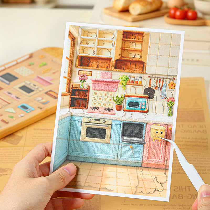 Corner Of Home Series 3D Sticker featuring home designs for journaling, scrapbooking and collage
