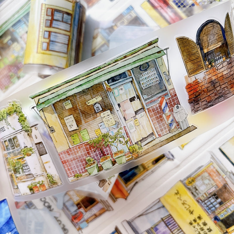7cm*166cm Little House Die Cutting Washi/PET/Fog PET Tape
