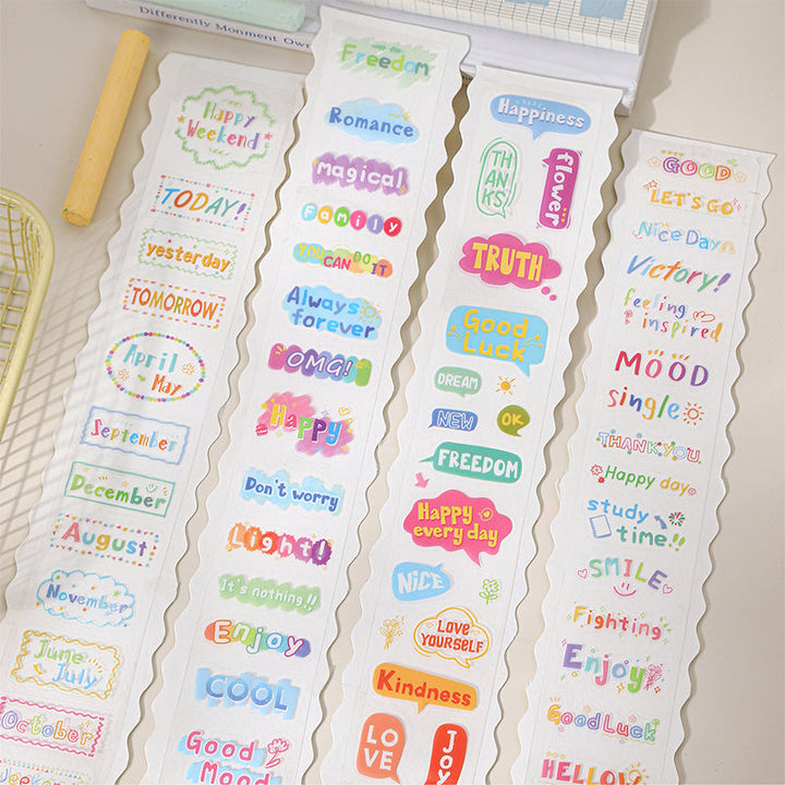 Week of Dopamine series Die Cutting PET Tape for journaling, scrapbooking and collage