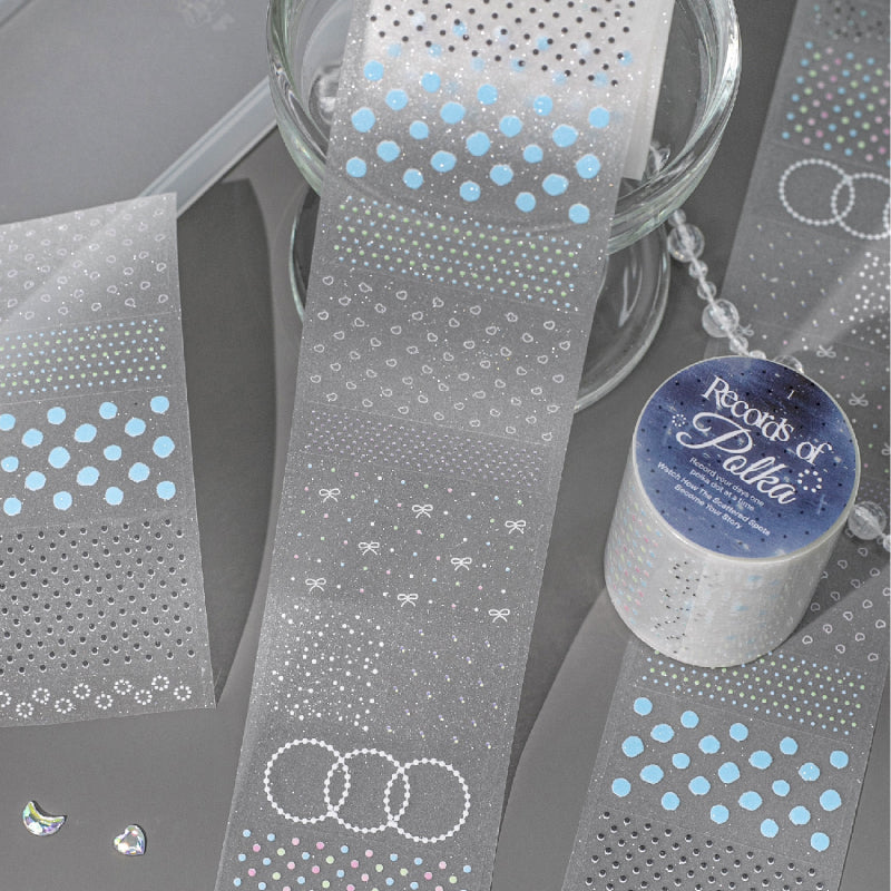 Dot Mark Series Die Cutting Flash Sand PET Tape