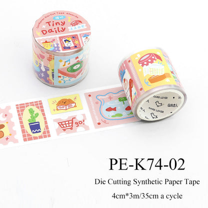 Colorful Dreamland Series Die Cutting Synthetic Paper Tape