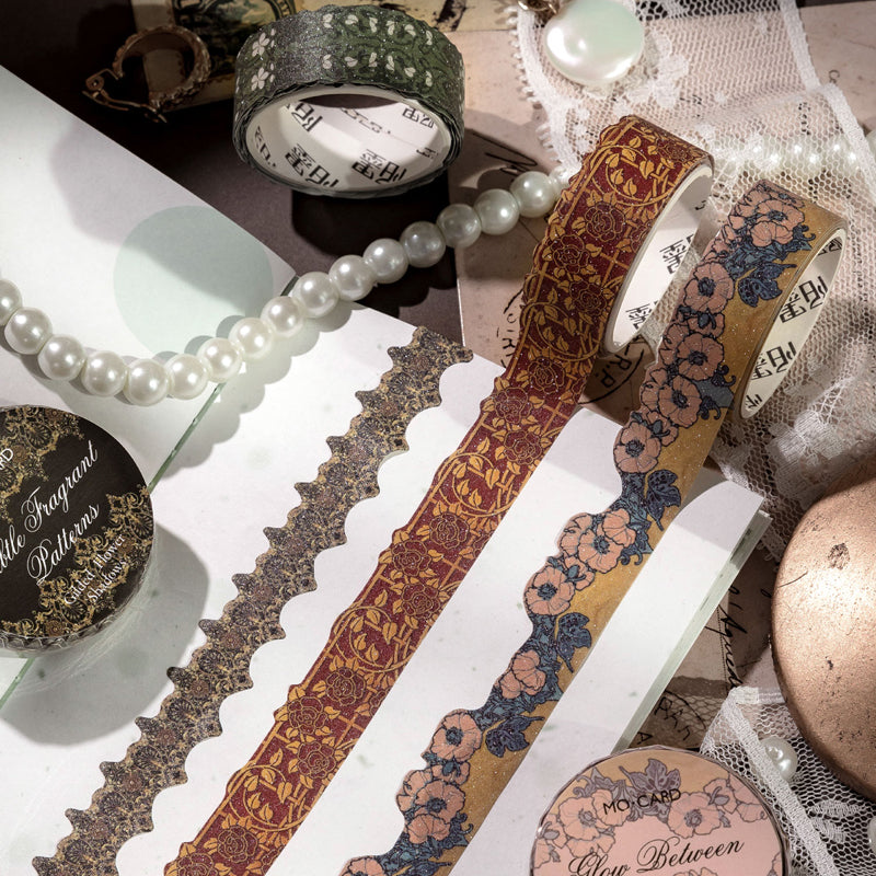 Gilded Flower Shadow Series Flash Sand Washi Tape