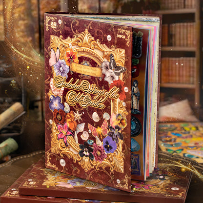 Retro Sanctuary Series Sticker Book featuring retro, and book designs for journaling, scrapbooking and collage