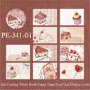 Young Girl Time Series Die Cutting White Kraft Paper Tape