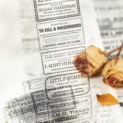 Textual Theatre Series PET Tape for journaling, scrapbooking and collage