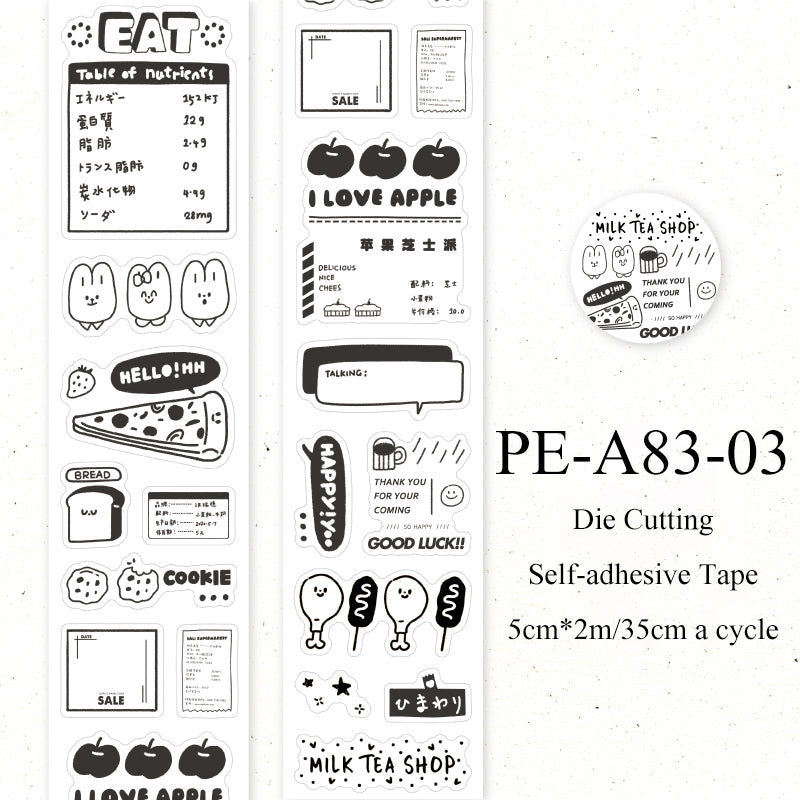 Half sugar market series Die Cutting Self-adhesive Tape