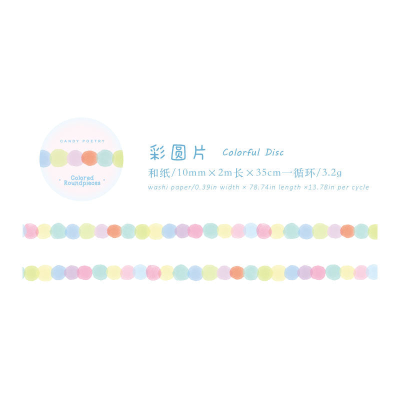 Colorful Candy Notes Series Washi Tape