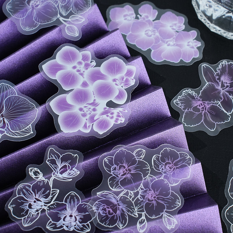 Colorful Flower Shadow Series Sticker featuring flower, shadow, and color designs for journaling, scrapbooking and collage